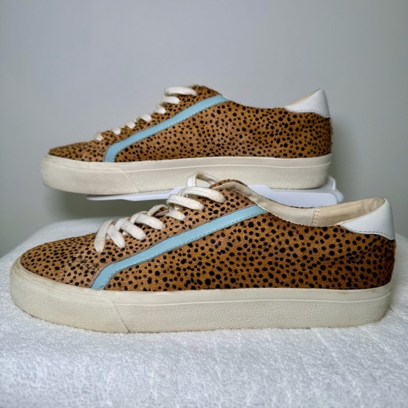 Madewell Sidewalk Low-Top Sneakers in Spotted‎ Calf Hair Faraway Sky Multi 9.5 - Picture 4 of 9